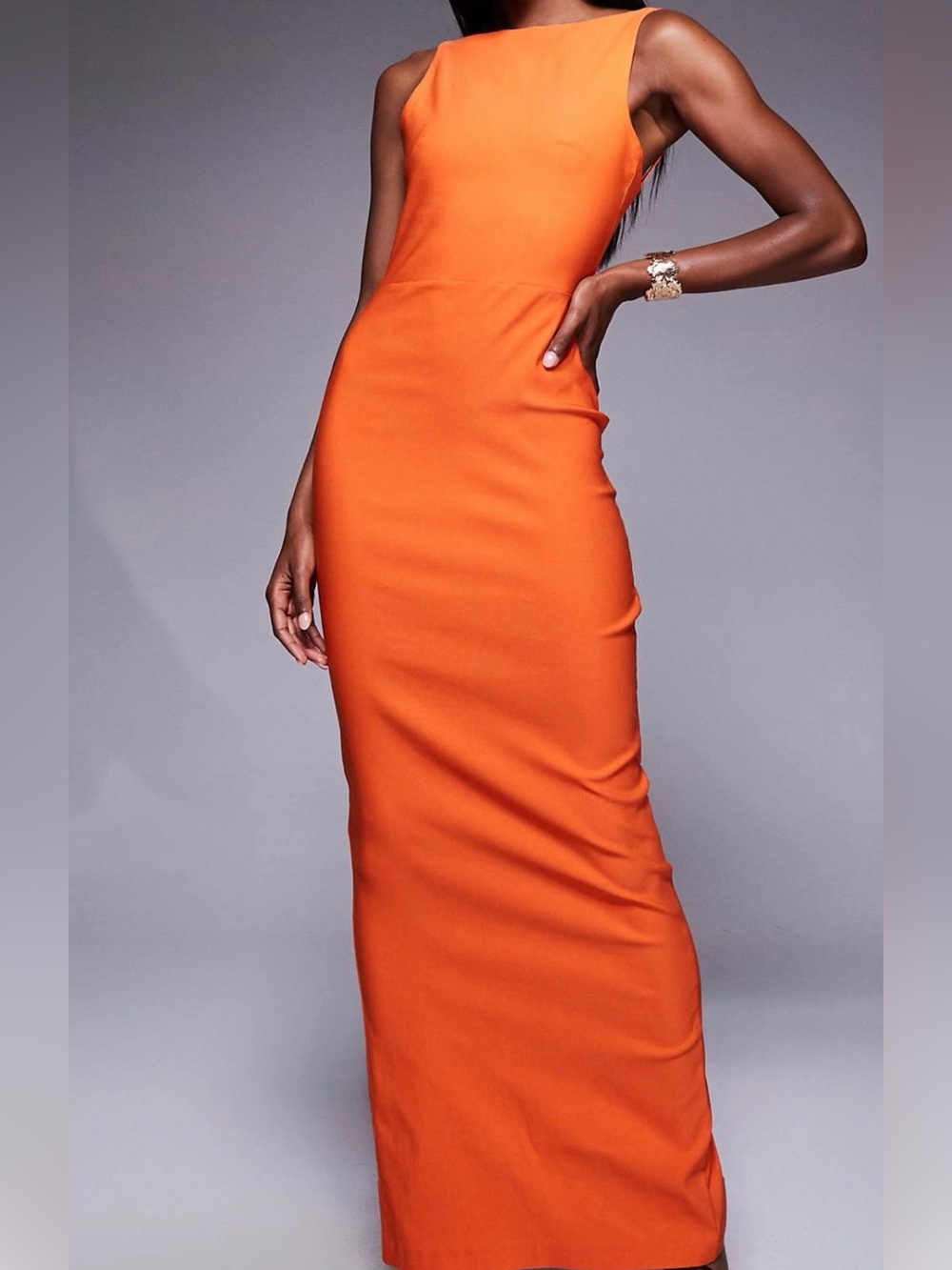 Vesper Orange Maxi Dress